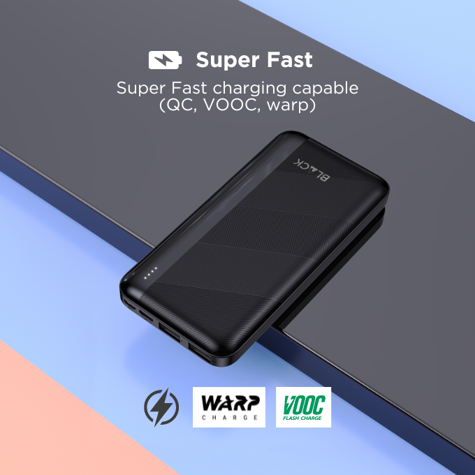 BLACK PowerMove S Power Bank with Fast Charging 10,000mAh, 1Yr warranty BLACK PowerMove S Power Bank with Fast Charging 10,000mAh, 1Yr warranty